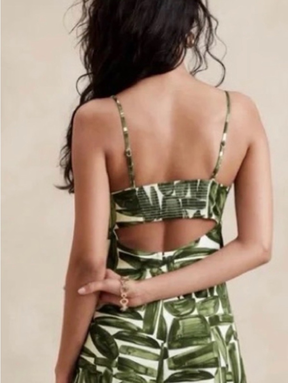 Banana Republic olive green Slip Dress